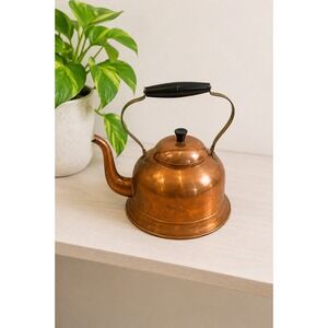 Vintage Copper Tea Kettle Portugal‎ Bakelite Handle Farmhouse Rustic Kitchen
